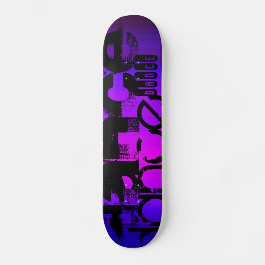 Tanz; Vibranly Blue und Magenta Skateboard (Vorderseite)