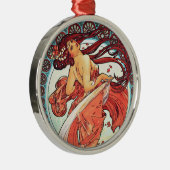 Tanz - Vintages Jugendstil von Mucha Silbernes Ornament (Rechts)