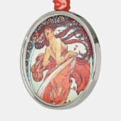 Tanz - Vintages Jugendstil von Mucha Silbernes Ornament (Links)