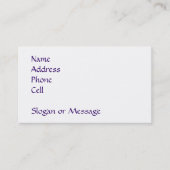 Tanz Visitenkarte (Vorderseite)