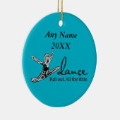 Tanz. Voll heraus. Ständig. Keramik Ornament (Rechts)