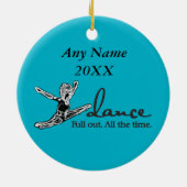 Tanz. Voll heraus. Ständig. Keramik Ornament (Hinten)