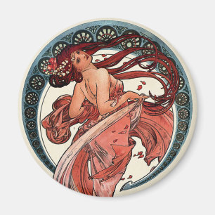 Tanz von Alfons Mucha 1898 Magnet