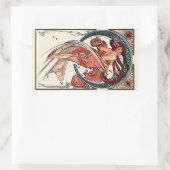 Tanz von Alfons Mucha 1898 Rechteckiger Aufkleber (Tasche)