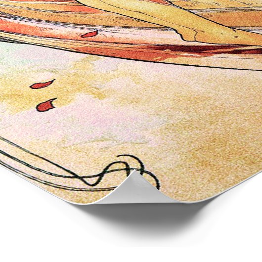 Tanz von Alphonse Mucha Poster (Ecke)