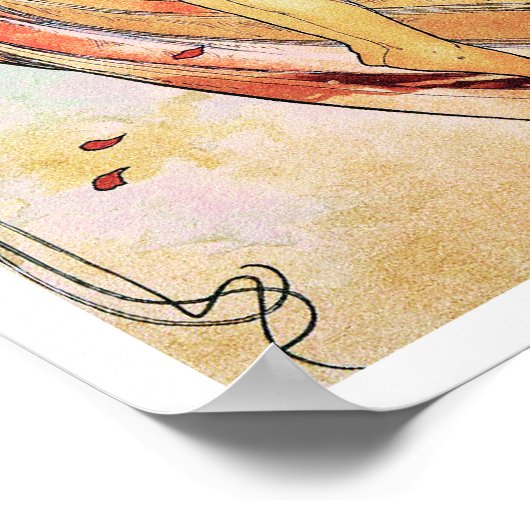 Tanz von Alphonse Mucha Poster (Ecke)