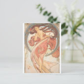 Tanz von Mucha Postkarte (Stehend Vorderseite)