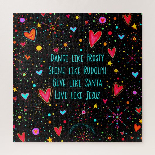 Tanz wie Frosty Modern Christmas Inspirierend Puzzle (Vertikal)