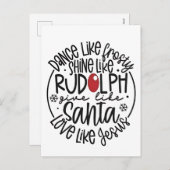 Tanz wie Frosty Shine wie Rudolph Weihnachten (Vorne/Hinten)