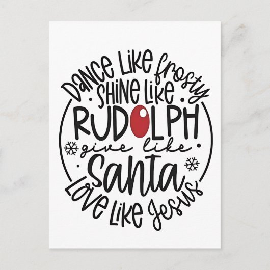 Tanz wie Frosty Shine wie Rudolph Weihnachten (Vorderseite)