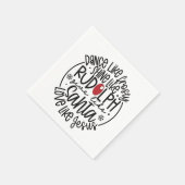 Tanz wie Frosty Shine wie Rudolph Weihnachten Serviette (Ecke)