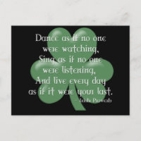 Tanz wie:: Irish Proverb (White Design)