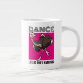Tanz wie niemand, der den lustigen Cartoon Strauß Jumbo-Tasse (Rechts)