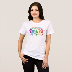Tanz wie niemand lebt Lustige tanzende Skelette T Tri-Blend Shirt