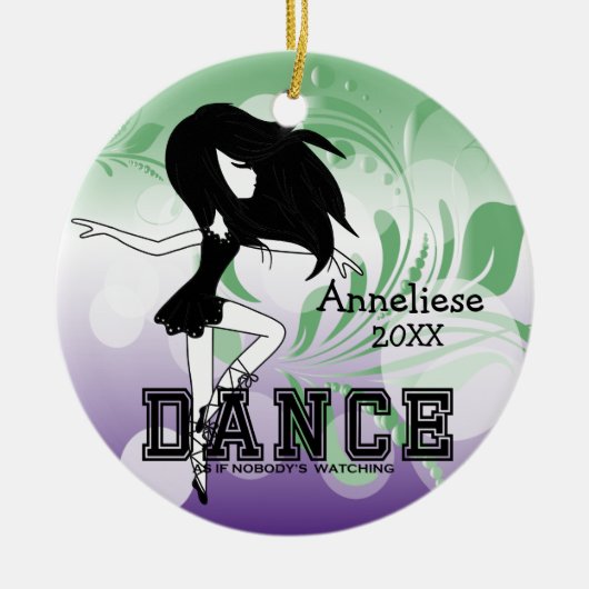 Tanz wie niemand passt auf keramik ornament (Vorne)