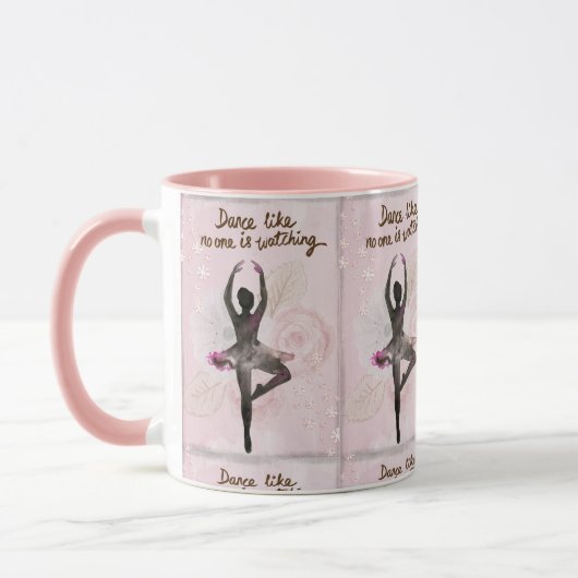 Tanz wie niemand passt rosa Tasse der Ballerina (Links)