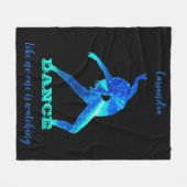 Tanz Wie niemand sieht Abstrakt Fleecedecke (Vorderseite (Horizontal))