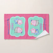 Tanz wie niemand sieht glückliche tanzende Schwein Badhandtuch Set (Handtuch)