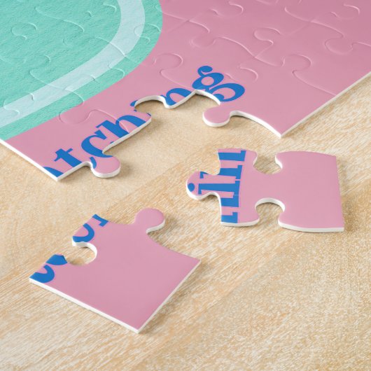 Tanz wie niemand sieht glückliche tanzende Schwein Puzzle (Seite)