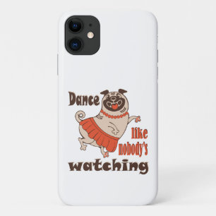 Tanz wie niemand sieht gürteligen Mops Hund zu Case-Mate iPhone Hülle