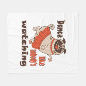 Tanz wie niemand sieht gürteligen Mops Hund zu Fleecedecke (Vorderseite (Horizontal))