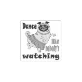 Tanz wie niemand sieht gürteligen Mops Hund zu Gummistempel (Prägung)