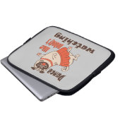 Tanz wie niemand sieht gürteligen Mops Hund zu Laptopschutzhülle (Vorne Knopf)