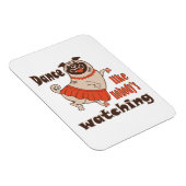 Tanz wie niemand sieht gürteligen Mops Hund zu Magnet (Rechte Seite)