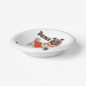 Tanz wie niemand sieht gürteligen Mops Hund zu Pappteller (Gewinkelt)