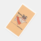 Tanz wie niemand sieht Mops Girl zu Serviette (Ecke)