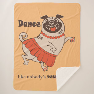 Tanz wie niemand sieht Mops Girl zu Sherpadecke