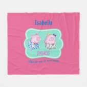 Tanz wie niemand sieht sich die Tanzschweine an Fleecedecke (Vorderseite (Horizontal))