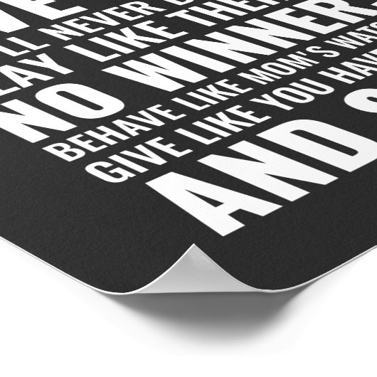 Tanz wie niemand zusieht | Inspiration Zitat Poster (Ecke)