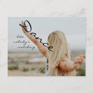Tanz wie niemand zusieht postkarte