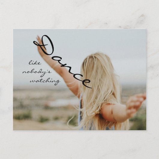 Tanz wie niemand zusieht postkarte (Vorderseite)