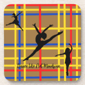 Tanz wie Piet Mondrian Moderne Kunst Getränkeuntersetzer (Vorderseite)