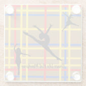 Tanz wie Piet Mondrian Moderne Kunst Glasuntersetzer (Rückseite)