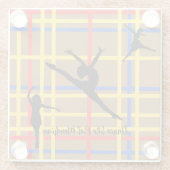 Tanz wie Piet Mondrian Moderne Kunst Glasuntersetzer (Rückseite)