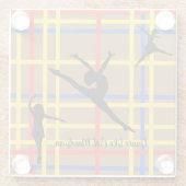 Tanz wie Piet Mondrian Moderne Kunst Glasuntersetzer (Rückseite)