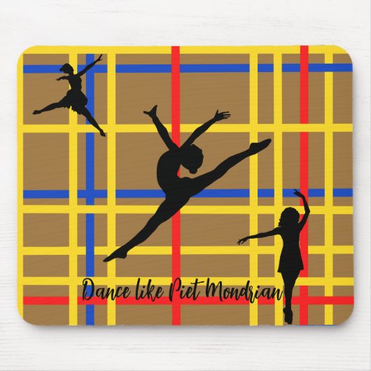 Tanz wie Piet Mondrian Moderne Kunst Mousepad (Vorne)