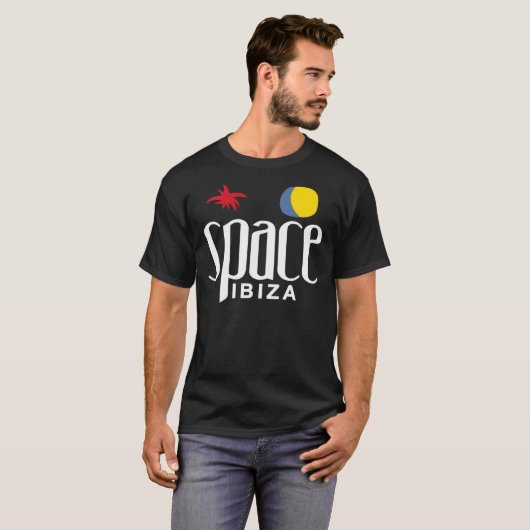 Tanz wie Space Ibiza Club Schwarz - Spanien Essen T-Shirt (Vorne ganz)