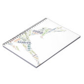 Tanz-Word-Wolke Notizblock (Linke Seite)