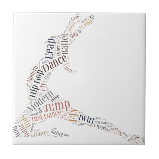 Tanz-Wort-Wolke Fliese