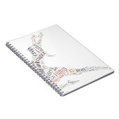 Tanz-Wort-Wolke Notizblock (Rechte Seite)