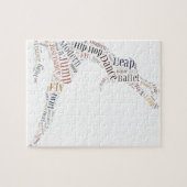 Tanz-Wort-Wolke Puzzle (Horizontal)