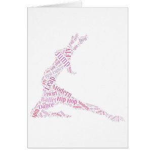 Tanz-Wort-Wolken-Rosa