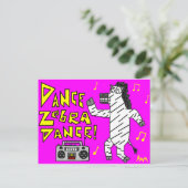 Tanz Zebra Tanz! Postkarte (Stehend Vorderseite)