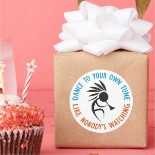 Tanz zu Eigenem Tune Runder Aufkleber