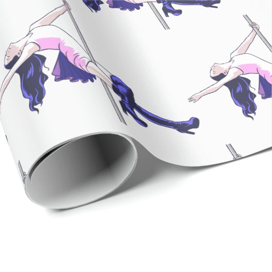 Tanz zu Pole Addicts Geschenkpapier (Rolleneckpunkt)
