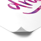 Tanz zum Beat-Aquarell-Typografie-Poster Poster (Ecke)